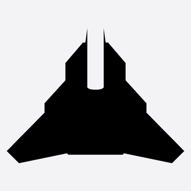 Vector silhouette of spaceship icon