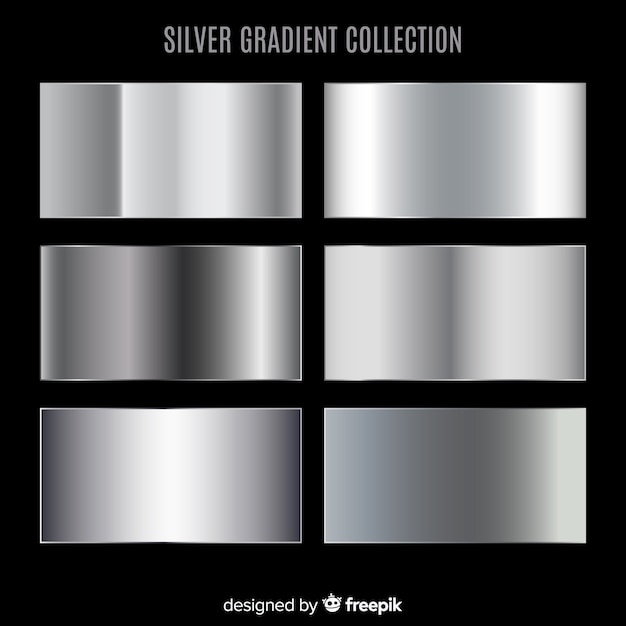 Vector silver gradient collection