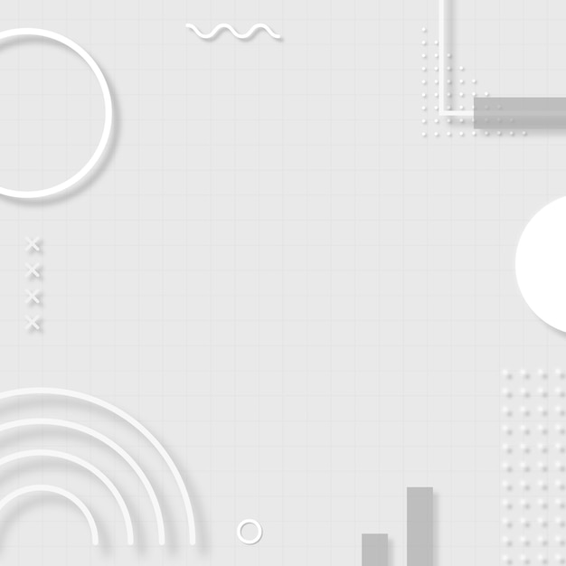 Vector silver monotone memphis instagram ad background vector