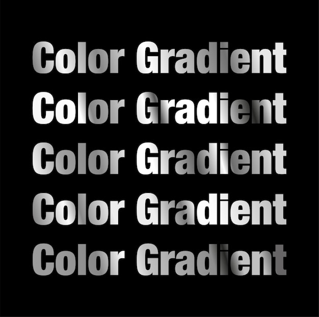 Vector silver text color gradients iconcolor gradients