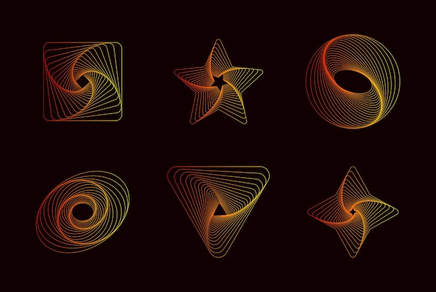 Vector simple geometric abstract patterns trendy vector graphic elements for your unique design
