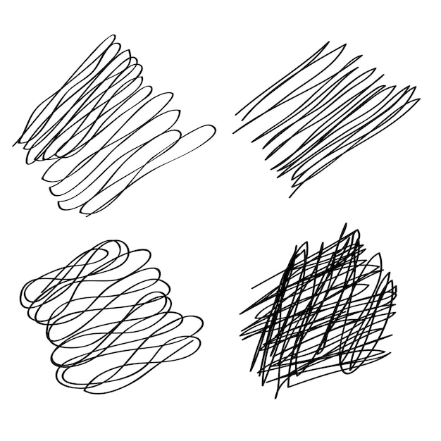 Vector simple hand draw vector 4 sketch random scribble