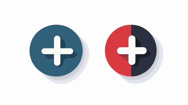 Vector simple plus and minus icon vector 2d flat design for web and mobile ui single symbol for calculator