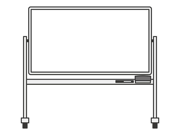 Vector simple whiteboard with outline
