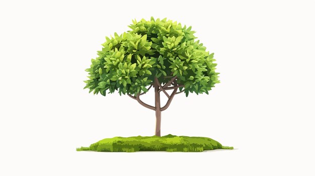 Vector single tree vector symbol with copy space for plants