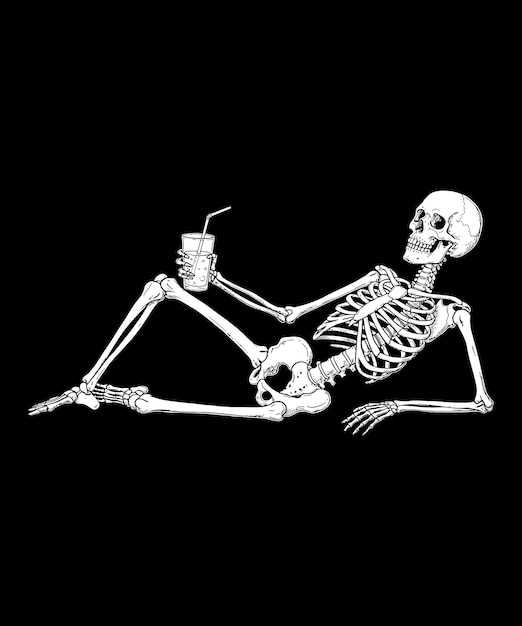 Vector skeleton vector art illustration