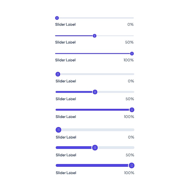 Vector slider component for ui