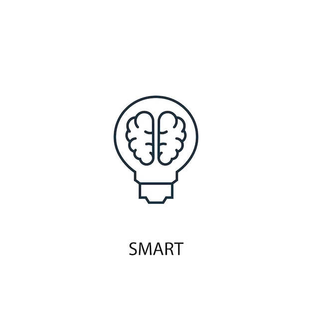 Vector smart concept line icon. simple element illustration. smart concept outline symbol design. can be used for web and mobile ui/ux
