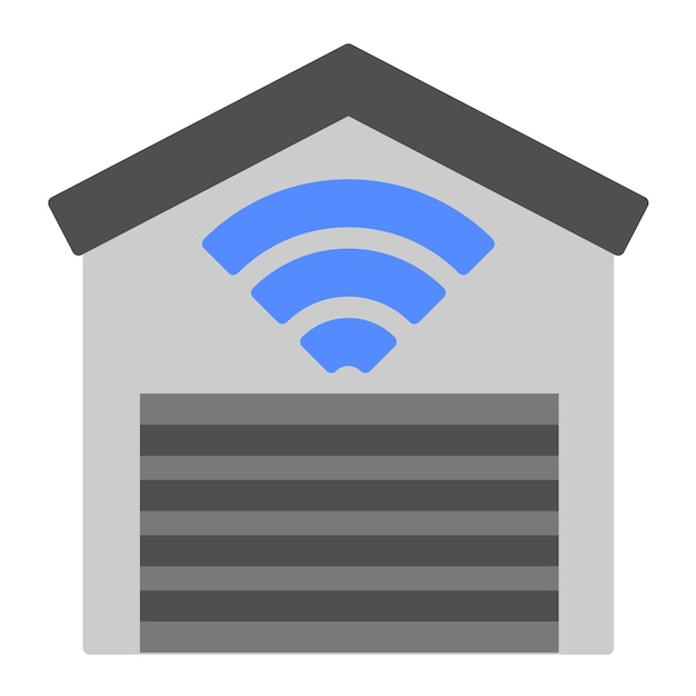 Vector smart garage flat illustration