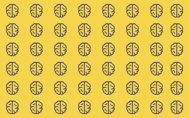 smart thinking brain theme abstract seamless pattern background design