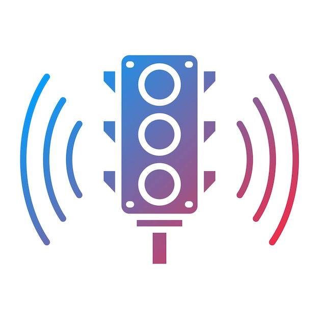 Vector smart traffic light icon vector image can be used for artificial intelligence