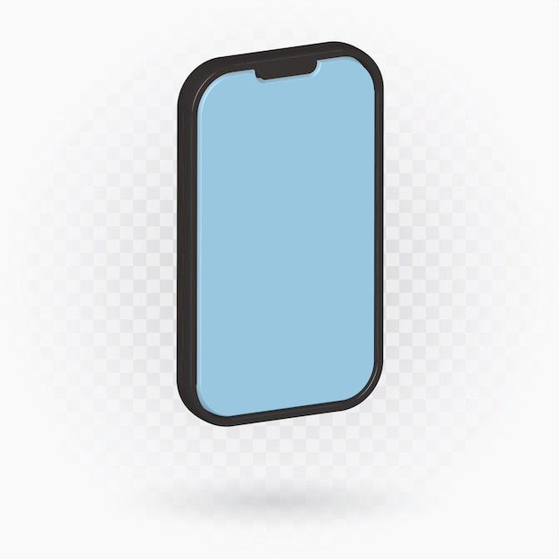 Vector smartphone clip art blank screen vector smartphone touchscreen realistic