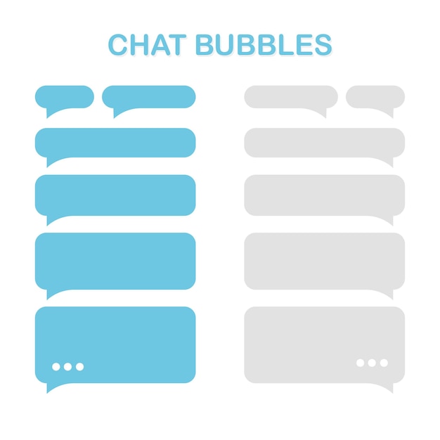 Vector smartphone icon with color blank dialog boxes. empty templates messaging speech bubbles. vector.