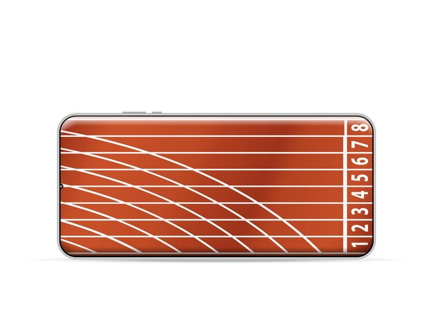 Vector smartphone running track