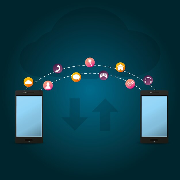 Vector smartphones and social media 