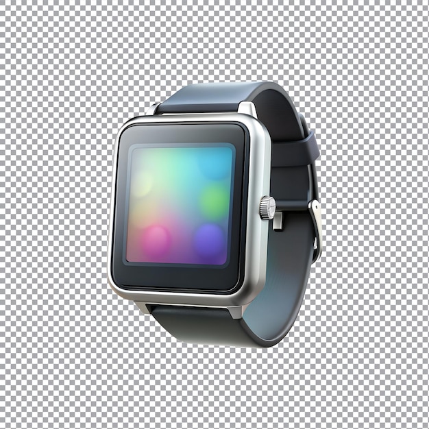 Vector smartwatch screen digital device isolated on a transparent background