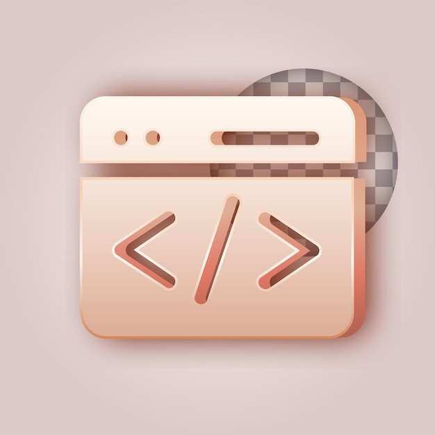 Vector smooth butter color effect coding icon with customizable background