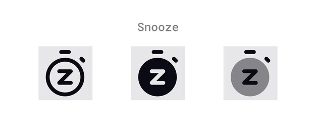 Vector snooze icons set