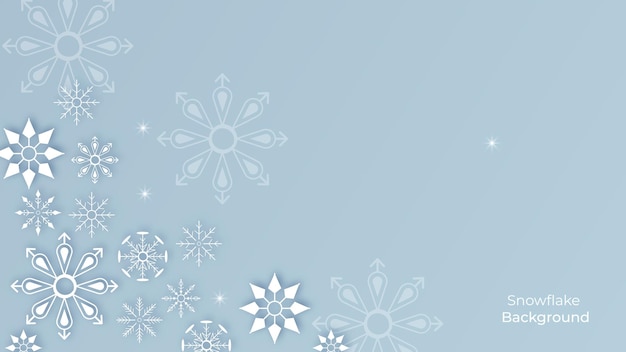 Vector snowflake winter background
