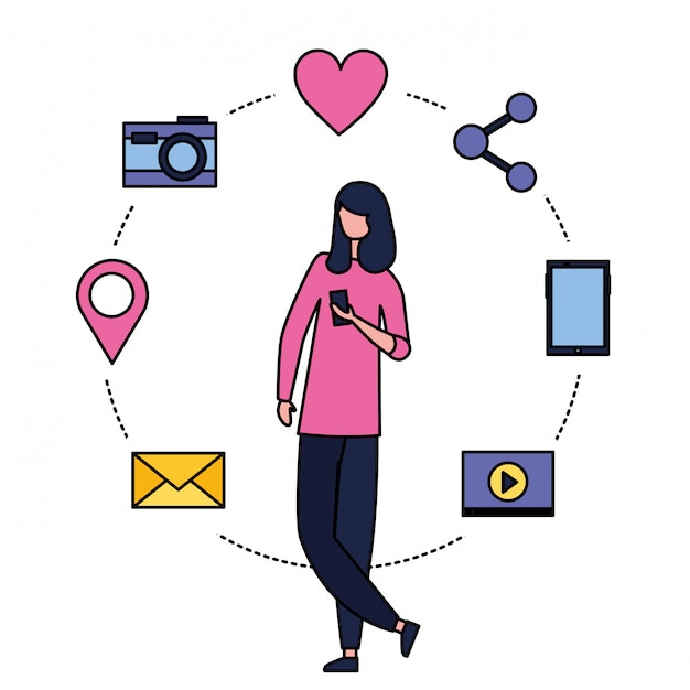 Vector social media digital