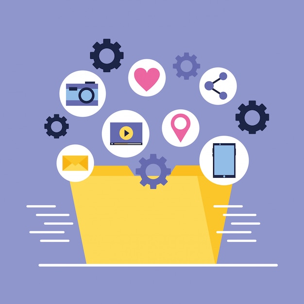 Vector social media digital