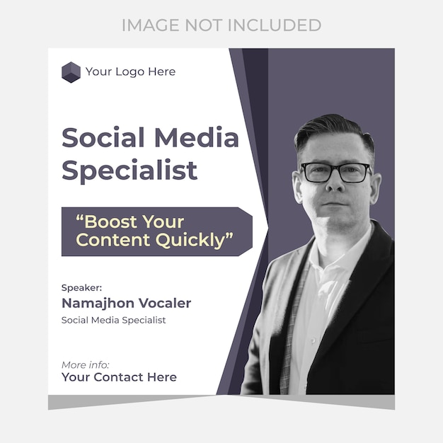 Vector social media post template
