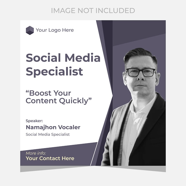 Vector social media template design