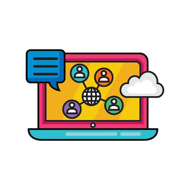 Vector social network icon