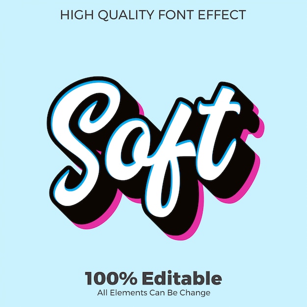 soft script text style editable font effect