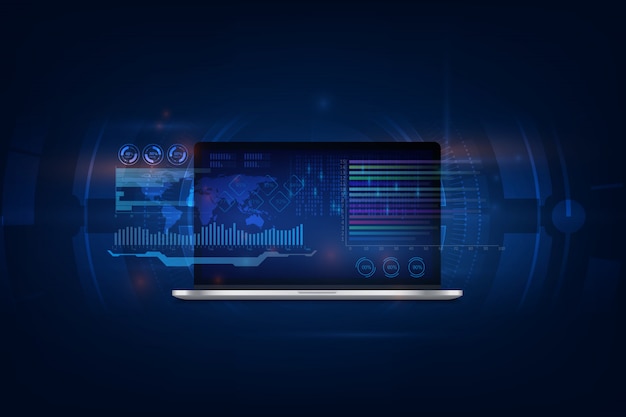 Vector software, web development, programming . abstract programming  and program code on screen laptop