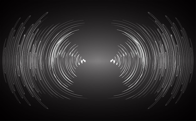 Vector sound waves oscillating dark light