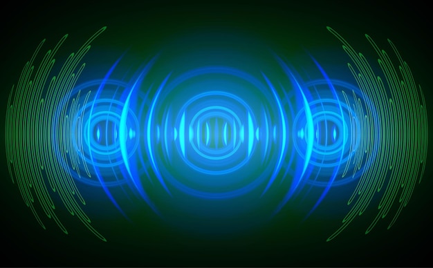 Vector sound waves oscillating dark light