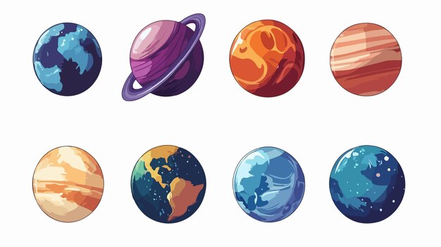 Vector space cosmos planet design concept vector icon