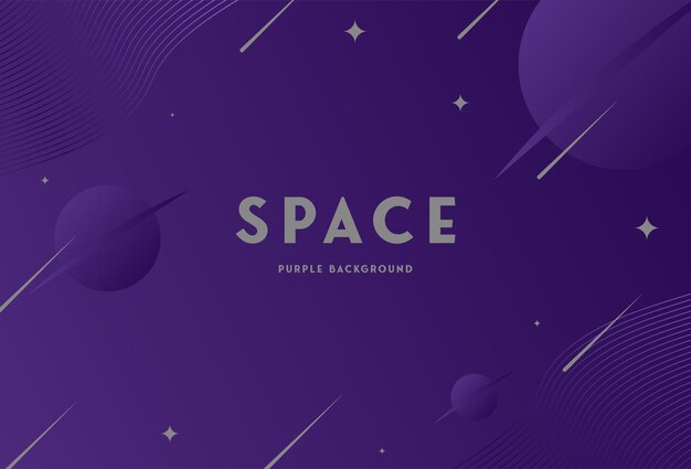 Vector space purple color background