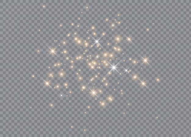 Vector sparkles on transparent background