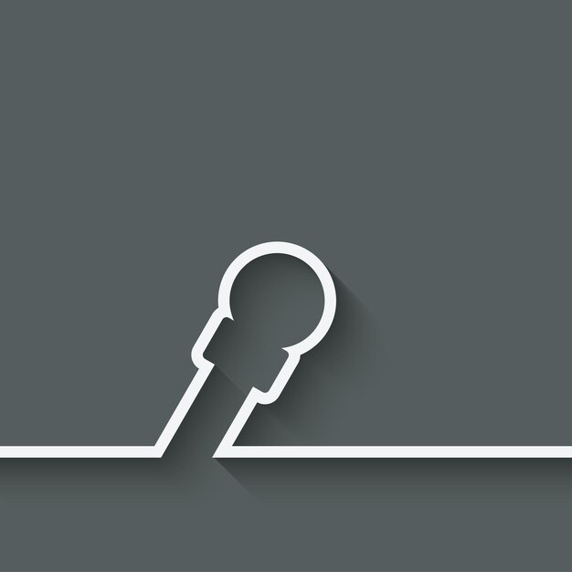 Vector speaker microphone symbol