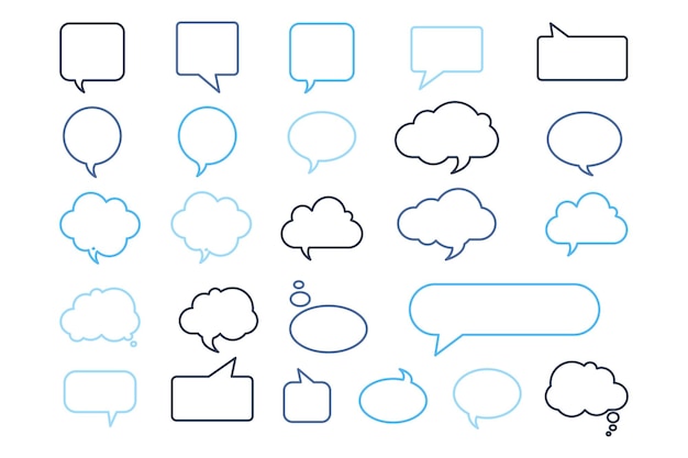Vector speech bubble set talk bubble cloud speech bubbles collection vector design