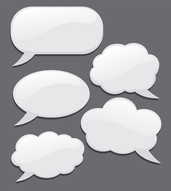 Vector speech bubbles for creative communication