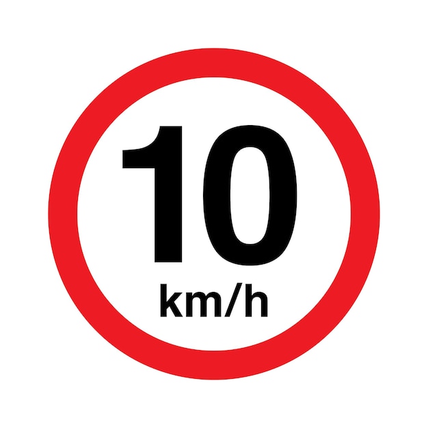 Vector speed limit 10 kmh