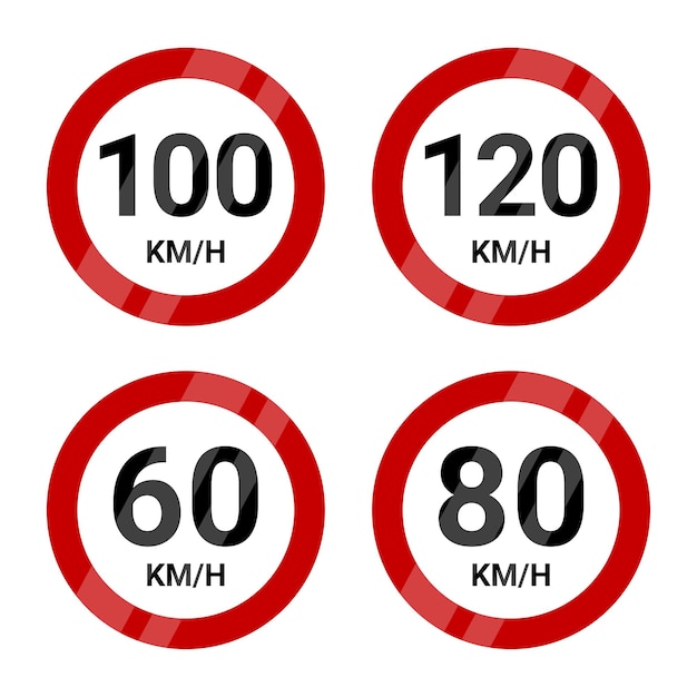 Vector speed limit traffic sign vector illustration