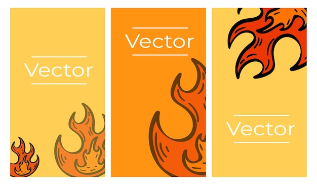 Vector spicy bbq flames template