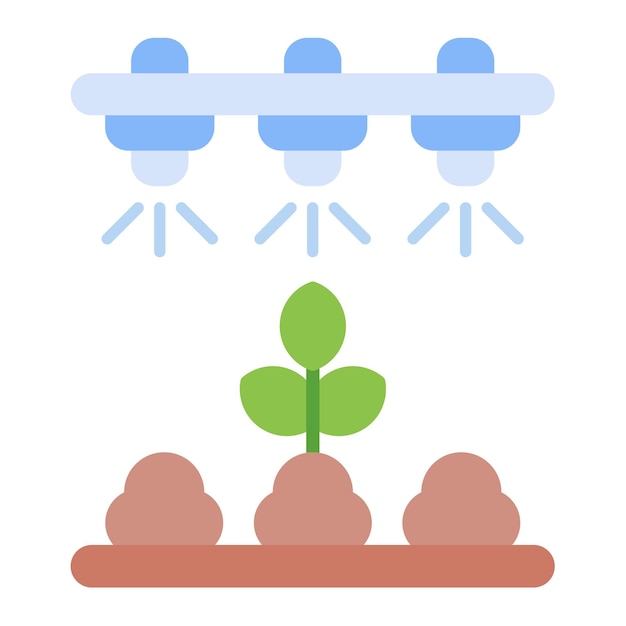 Vector sprinkler flat illustration