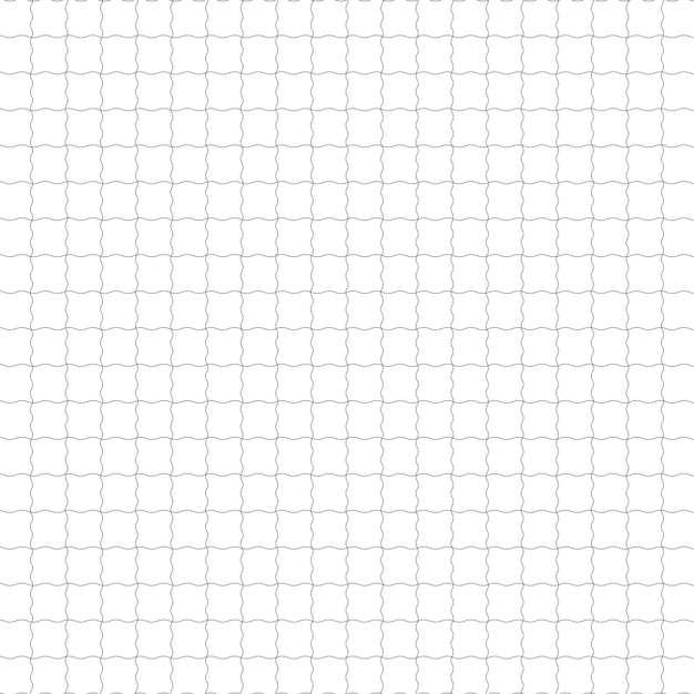 Vector square monochrome abstract wavy edges even grid