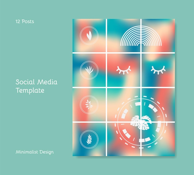 Vector square puzzle background template