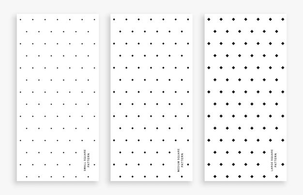 Vector square seamless pattern in black and white