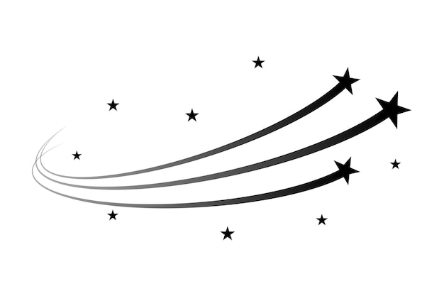 Vector star trail or comet