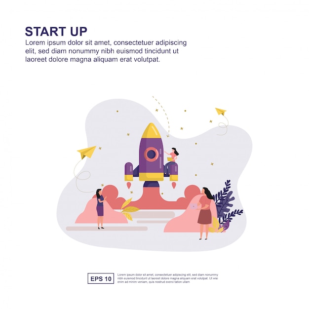 Vector start up concept