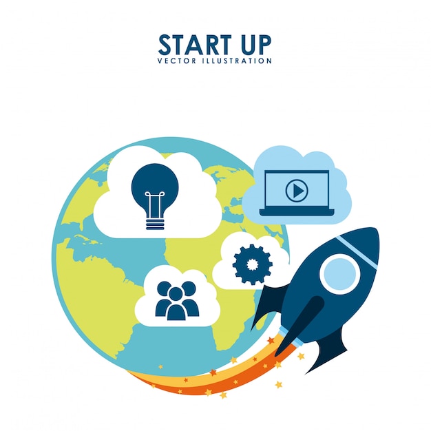 Vector start up design 