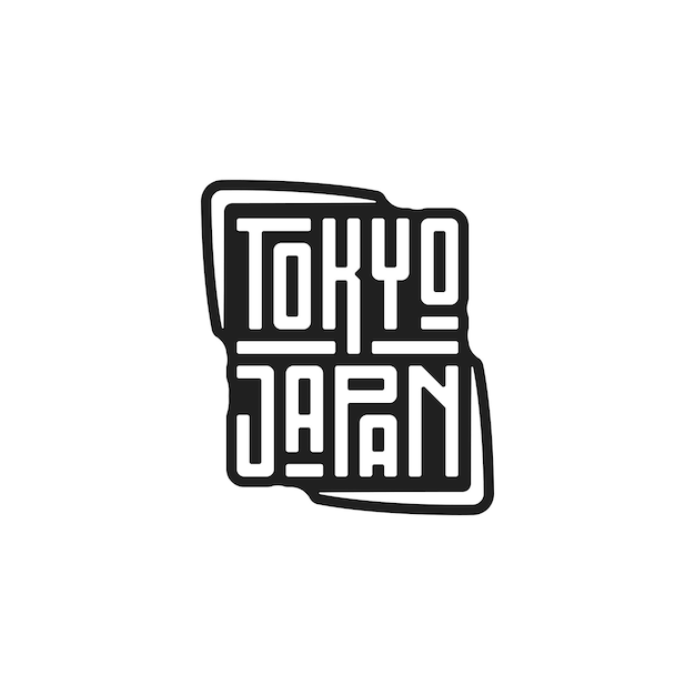 Vector a sticker of tokyo japan