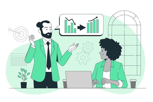 Vector strategic consulting concept illustration